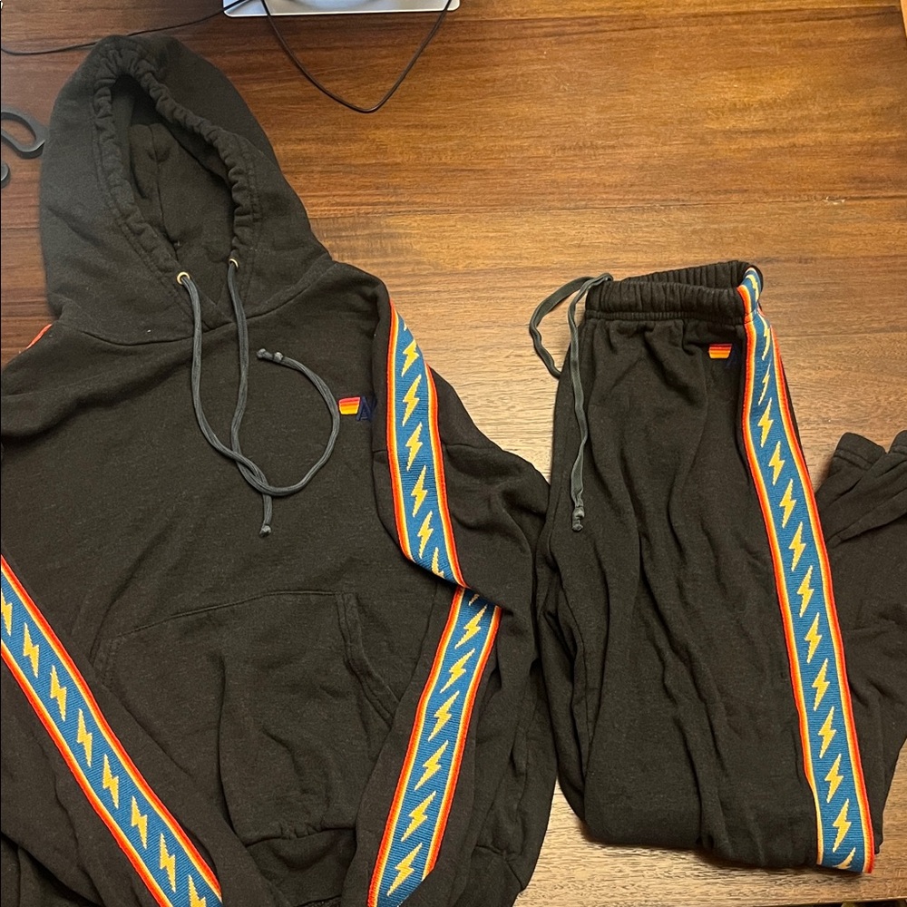 Aviator Nation Bolt Hoodie Sweat Matching Set